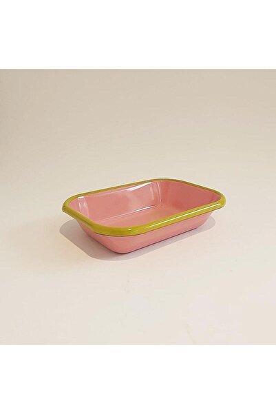 Emayeci Emaye Meze Tabağı Gül Kurusu 17 x 12 cm