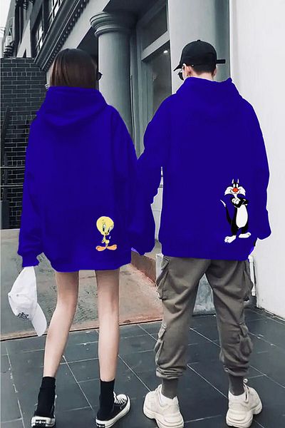 Merkür Store Φούτερ με κουκούλα Twity and Sylvester Combination - Ασπρόμαυρο (Τεμάχιο 2)