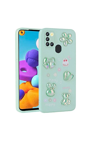 Ummeslem Samsung Galaxy A21S için Uyumlu Kılıf Kabartma Figürlü Parlak Toys S...