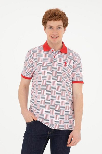 U.S. Polo Assn. Tricou cu model roșu pentru bărbați
