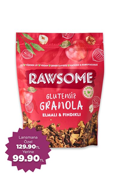 Rawsome Glutensiz Elmalı & Fındıklı Granola 250 g