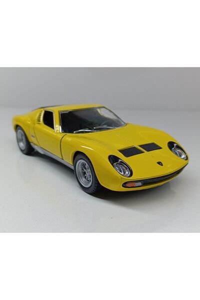 Kinsmart 1:34 1971 sarı LAMBORGHİNİ MİURA SV ÇEK/BIRAK METAL ARABA