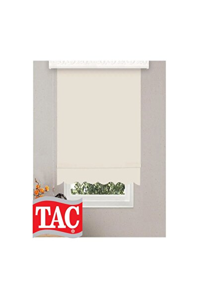 Taç Rüyaper Her Odaya Uygun Etek Dilimli Krem  Stor Perde