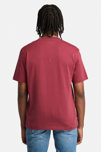 Timberland Holiday Front Graphic Ss Red Men's Short Sleeve T-Shirt