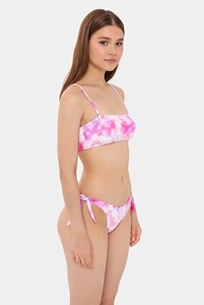 Hiccup Set de bikini colorat cu șireturi, legat lateral
