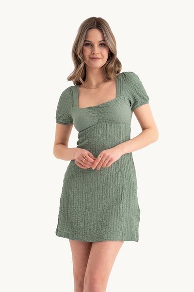 Hiccup Rochie mini cu decolteu pătrat cu spatele decupat
