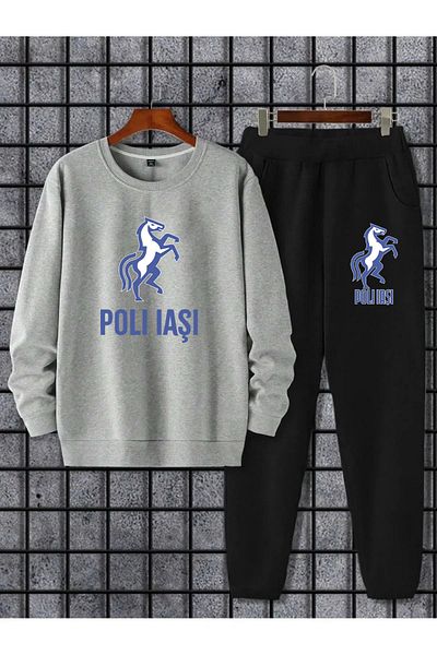 Pisa Art Poly Iasi Sweatshirt + Sweatpants 2-Piece Combination Set