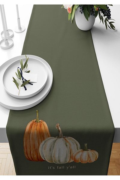 Bertille Home Autumn Series 140X40 cm Digital Printed Runner (Halloween Autumn)