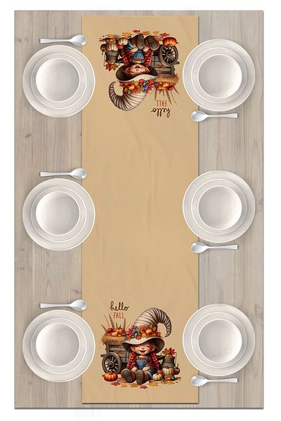Bertille Home Φθινοπωρινή σειρά 140x40 cm Digital Printed Runner (Φθινόπωρο αποκριών)