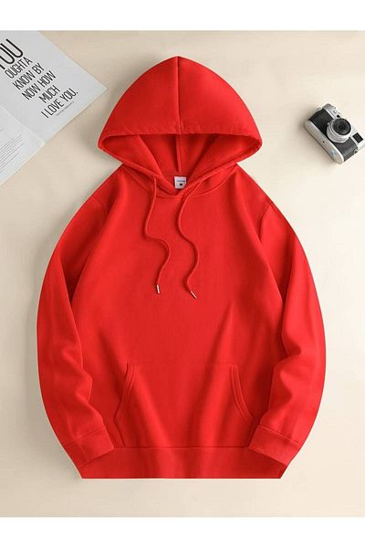 Keywest Unisex Fashion - Sports Printed Oversize Winter Hoodie, Φούτερ με κουκούλα 3 κλωστών 100% βαμβάκι