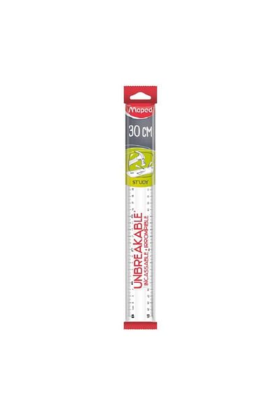 Maped Plastic Ruler 30 cm Study Unbreakable 25 Pack Set