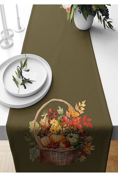 Bertille Home Autumn Series 140X40 cm Digital Printed Runner (Halloween Autumn)
