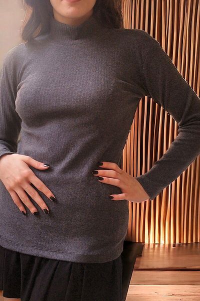 Aslında Look Corded Knitwear Long Sleeve Bady Soft Texture Comfortable Fit Images Reference.
