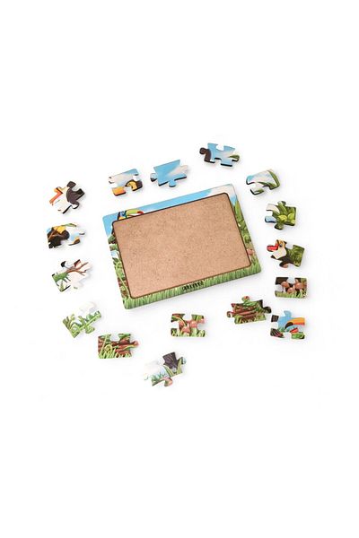 Fizello Toucans 16 Pieces Educational Learning Wooden Kids Puzzle Montessori Jigsaw Baby Children Toy