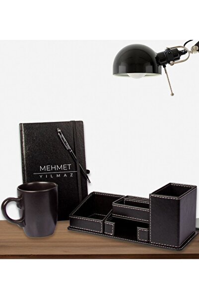 EJOYA Kişiye Özel Yeni İşinde Başarılar Deri Masa Kalemlik Hediye Seti 111598