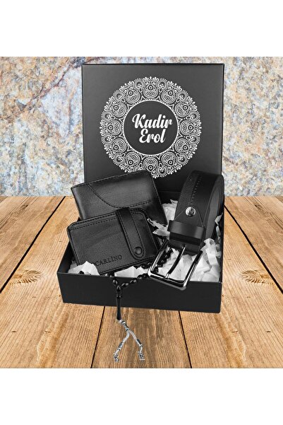 EJOYA Kişiye Özel Cüzdan Kartlık Tesbih Ve Kemer Erkek Hediye Seti 83598