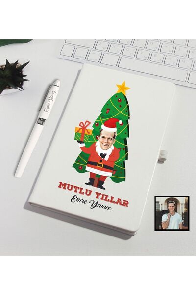 EJOYA Kişiye Özel Karikatür Tasarım Yeni Yıl Dilekleri Defter Kalem Seti 91110