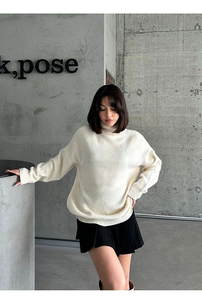 Elysira Women's Oversize Fisherman Soft Textured Sweater