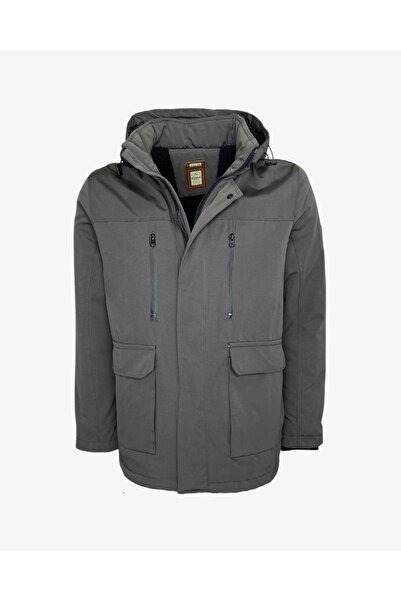 Witwork Erkek Gri Kapüşonlu Parka