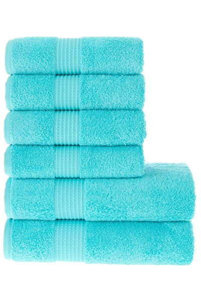 Tomurcuk %100 Pamuk 6'lı Banyo Havlu Seti (2'li Banyo Havlusu 70x140cm ve 4'lü El Havlusu 50x100cm)
