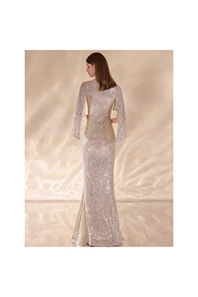 MODAS V YAKA MELEK KOL PULPAYET ABİYE ELBİSE