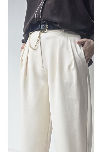 NANTİREA Krem Şalvar Pantolon