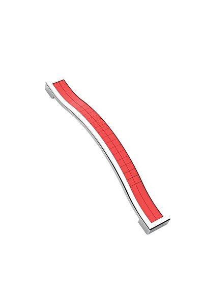 TEKDEKOR Krom Kırmızı Mobilya Kulp 224 mm  3 Adet