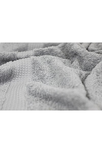 MAURAHOME Tomurcuk %100 Pamuk 6'lı Banyo Ve El Havlu Seti | 2'li 70x140cm Ve 4'lü 50x100cm | Gri