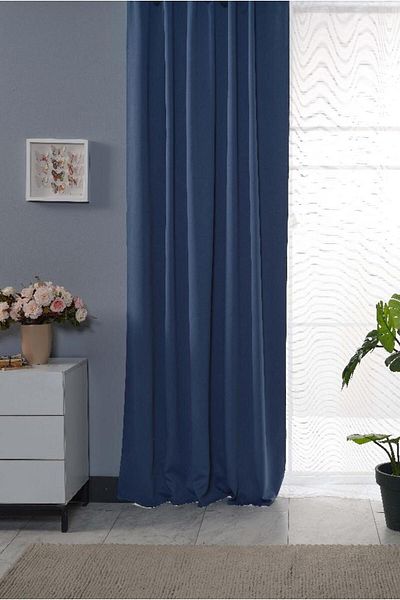 Miabella Home Single Wing Blackout Sunshade - Dimming Background, Light Proof, Extrafor Gathered and Cornice