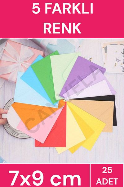 İstisna 25 bucăți 7x9 cm de bună calitate, colorate, drăguțe, mini carduri de invitație plicuri pentru ziua de naștere