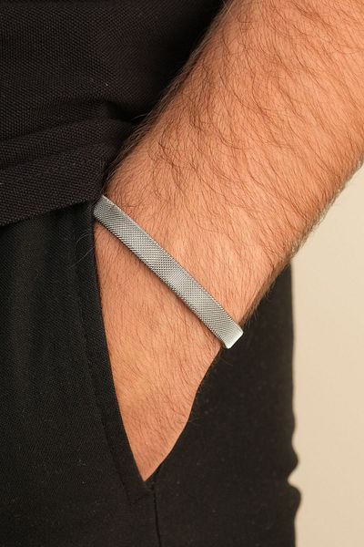Jack Ferrero Steel / Leather - Original Men's Bracelet