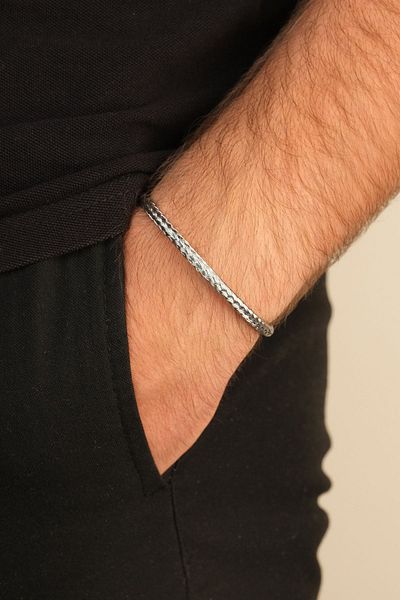 Jack Ferrero Steel / Leather - Original Men's Bracelet