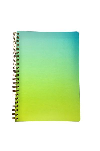 blume Acar Spiral Thermo Piele Husă flexibilă Gradient Verde 21*30 cm Caiet de 240 de coli