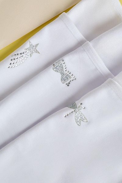 BİYOTEKS Bio Ki̇ds White Basic String Strap Girl's 5-Piece Undershirt