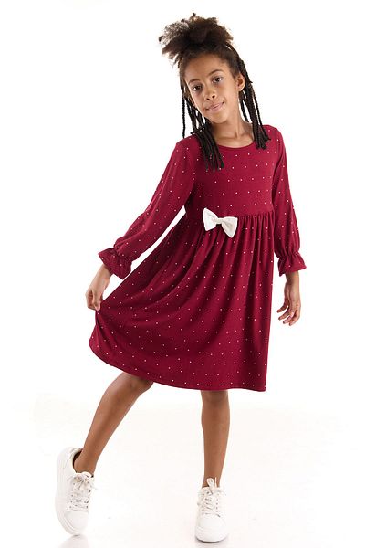 Colorinas Rochie modal cu buline burgundy
