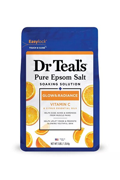 Dr Teals ملح الاستحمام إبسوم من دكتور تيلز - فيتامين سي وزيوت الحمضيات 1.36 كجم