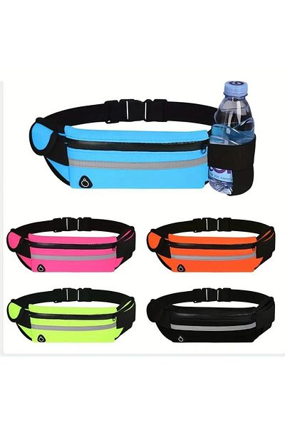 GlassySKY Sports Waist Bag with Lightweight Waterproof Water Bottle Holder, for Outdoor Activities
