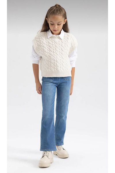 ASL GOLF CLUB Pantaloni spanioli din denim cu buzunar, talie obișnuită - blugi evazați
