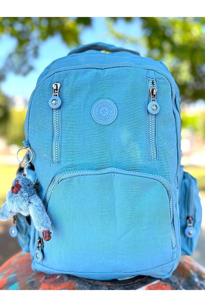 Bonjour Large Volume Rain Water Repellent Fabric Backpack with 6 Zippers Suitable for School