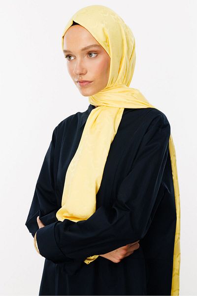 Mooncorn Κίτρινο MC Pattern Jacquard Σάλι