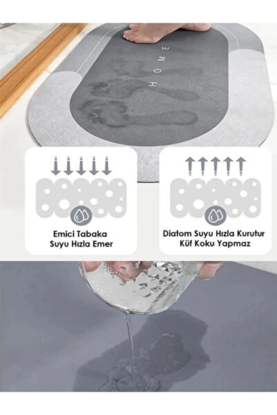 SİHİRLİ AYAKLAR Водонепроникний нековзний килимок для ванни Килим для ванної кімнати Килим для ванної кімнати Водопоглинаючий нековзний килимок 40x60