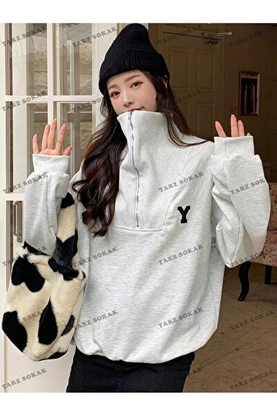 Drippy Світшот Y2K Style Bay - з напівзастібкою KOD1302