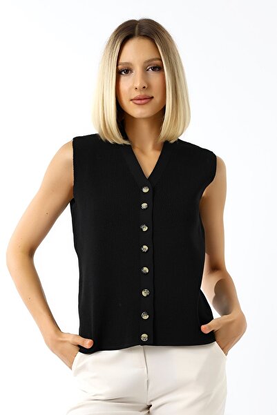 Devinka Ženska pletenina sa Sezonsko dugmeta standardne veličine Prsluk