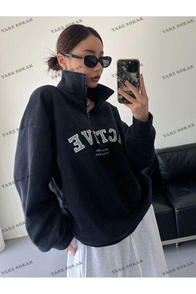 Adrift Y2K stilski sweatshirt sa pola rajsferšlusa KOD1329