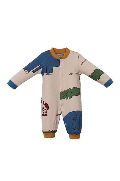 Necix's 3-Piece Jumpsuit Set with Snap Front for Baby Boy