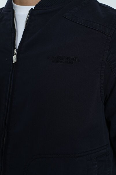 Cordial Чоловіча пілотська куртка 100% бавовна, темно-синього кольору, на блискавці