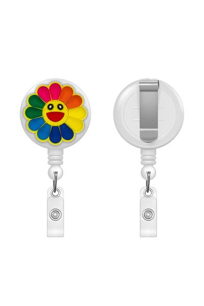 PABALAS Colorful Daisy Figured Yoyo Collar Card Holder