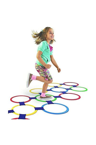 BİLMİŞ ÇOCUK Daire Seksek Halka Oyunu Seti 22 Parça - Anaokulu ve Açık Hava B...