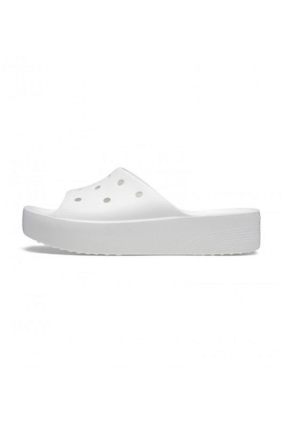 Crocs شبشب نسائي كلاسيكي باللون الأبيض