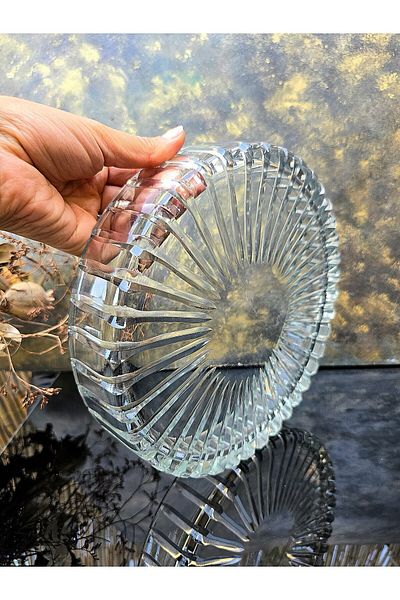 AYZ HOME Cut Crystal Presentation Bowl-Cookie-Salad Bowl